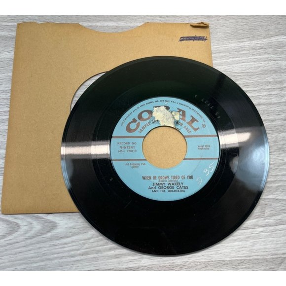 Jimmy Wakely Let's Walk Into the Future / When He Grows Tired of You 45 Promo - Picture 4 of 4